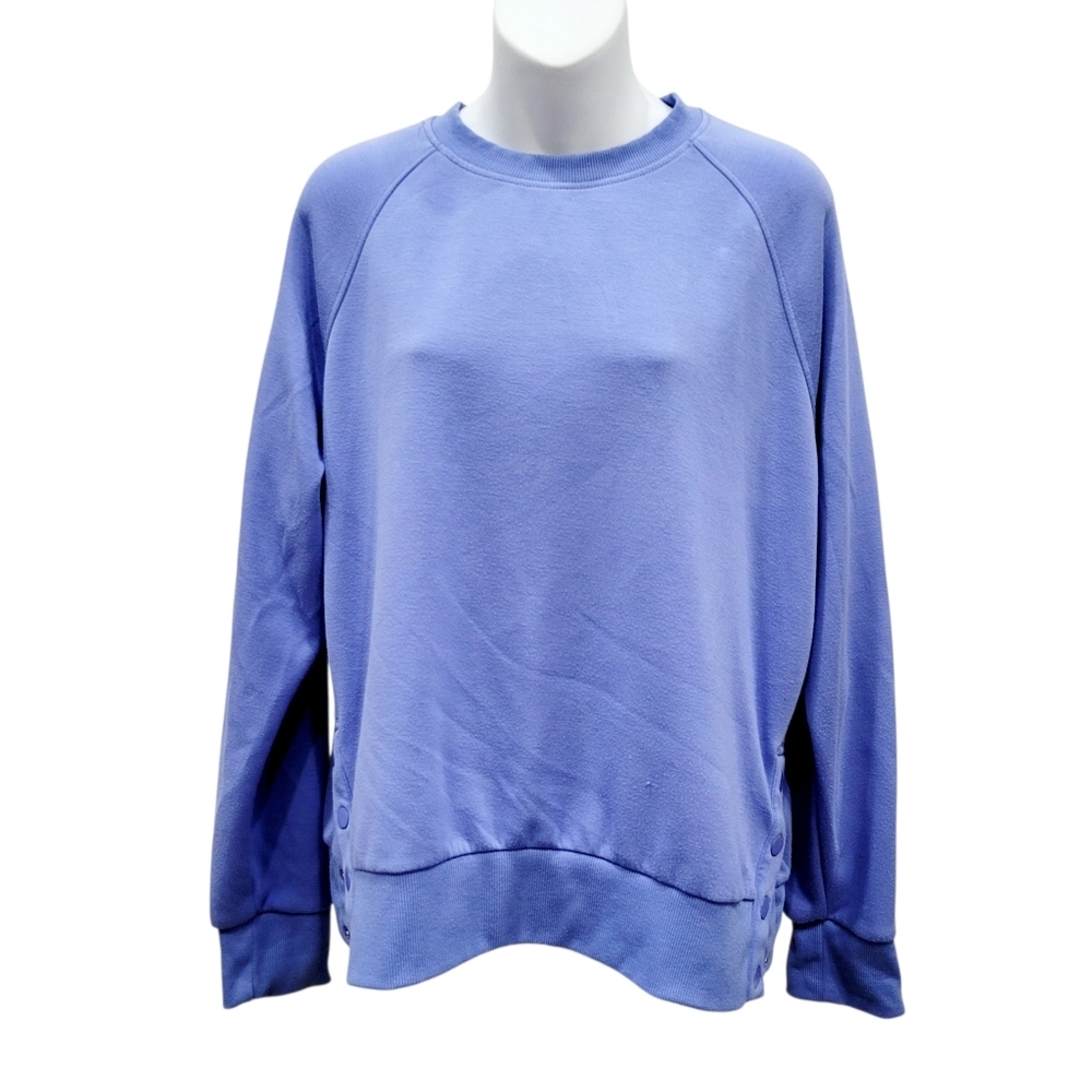 2/$20 90° Degree Blue Sweatshirt With Buttons Size: M